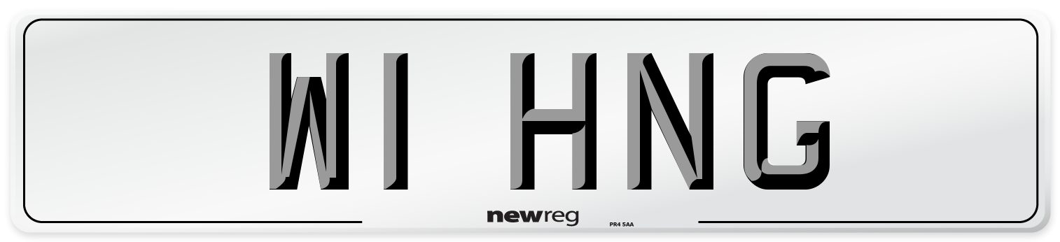 W1 HNG Number Plate from New Reg